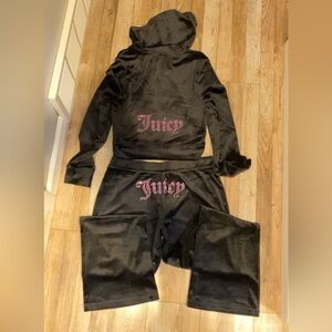 Juicy Couture Black Velour Tracksuit